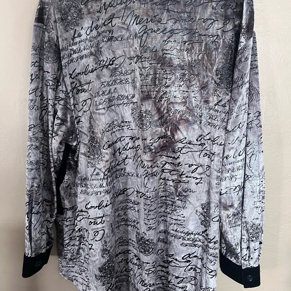 Chic Script Print Jacket - image 3